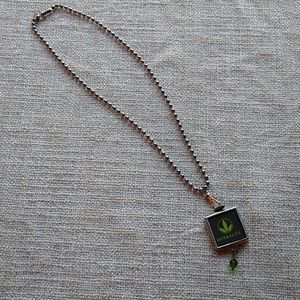 Glass charm necklace
